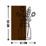 Wallity Cicek2 Escultura de pared de madera y metal nogal y negro